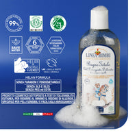 Helan, Linea Bimbi BIO, Baby Shampoo and Body Wash, Baby Wash Gel with Marigold & Chamomile Flower Extracts, Kids Shampoo & Gentle Cleanser with Sweet Almond Protein for Baby Bath, Made in Italy 250ml