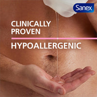 Sanex Zero% Hypoallergenic Sensitive Shower Gel 450ml | 0% fragrance, colourants, sulphates* & soap | 8 hours of hydration | dermatologically tested | ingredients of 93% natural origin**
