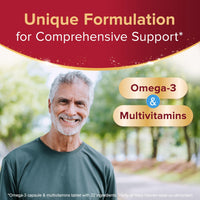 SEVEN SEAS Seven Seas Omega-3 and Multivitamins Man 50plus, 30-Day Duo Pack, with B Vitamins and Calcium, 30 Omega-3 Capsules and 30 Multivitamin Tablets