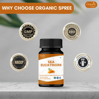 ORGANIC SPREE Sea Buckthorn 120 Tablets - Omega 7, Skin & Immune Support* - 120tab