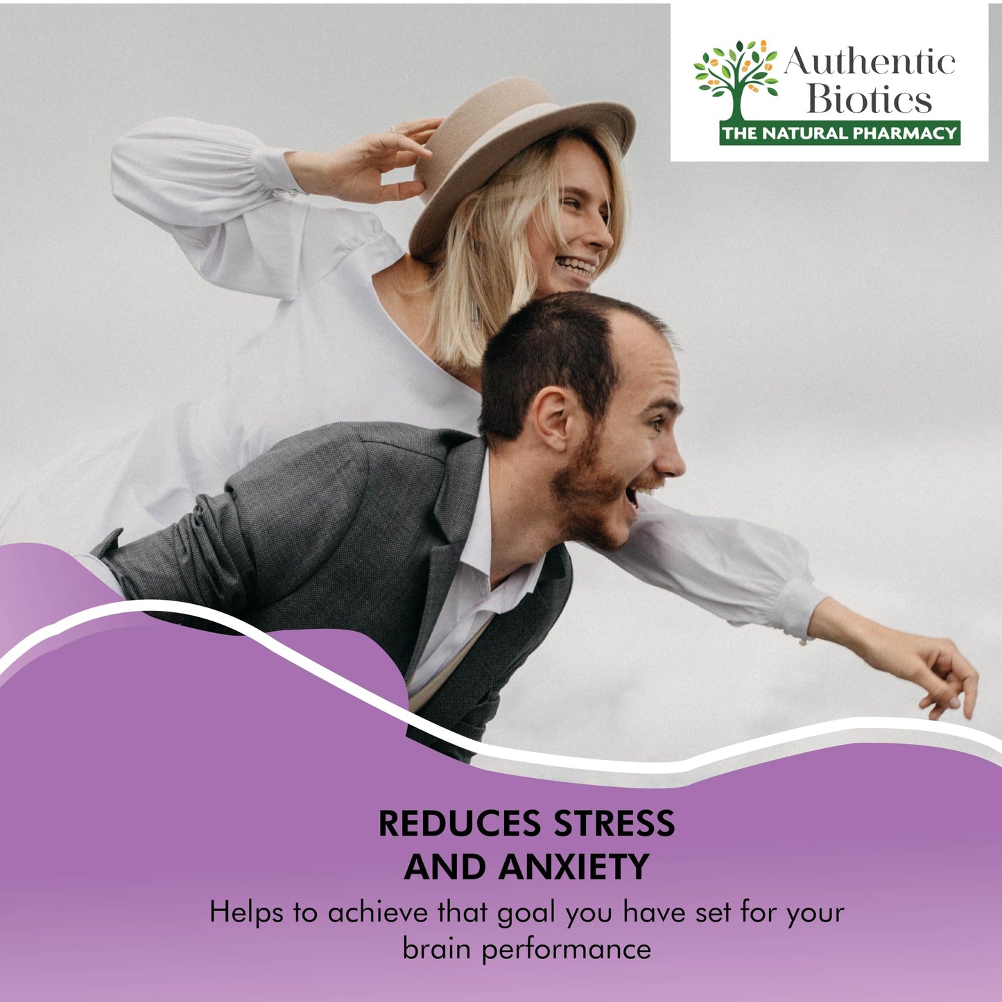 Authentic Biotics – 60 Ashwagandha Magnesium & B Complex Brain Nootropics Capsules, Multivitamins & Minerals, B Vitamins From 100% Plant Source, Natural Magnesium For Men & Women