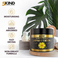 5KIND CLINICAL SKINCARE 5kind Extra Strong Arnica Cream Massage Lotion 300ml - Fast Acting Arnica Cream for Bruising and Swelling - Intensive Arnica Montana Extract Bruise Cream - Natural Muscle Cream for Muscles & Joints