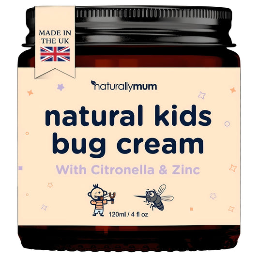 NaturallyMum NATURALLY MUM – Bug Cream for Kids & Babies [NATURAL & SAFE] – Skin Soothing Cream with Zinc - For Outdoors – Made in UK