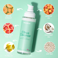 WildMint Citrus Cleanse Natural Face Cleanser | Gentle & Creamy Face Wash for Sensitive, Mature, Acne-Prone & Dry Skin | Vitamin C Brightening Skincare | UK Made Vegan & Cruelty-Free Skincare | 100ml