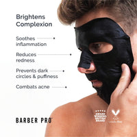 BARBER PRO Foaming Cleansing Mens Face Mask with Activated Charcoal | Deeply Cleansing, Firming, & Clarifying | Packed Full of Natural Ingredients | Face Masks Beauty | Face Care |