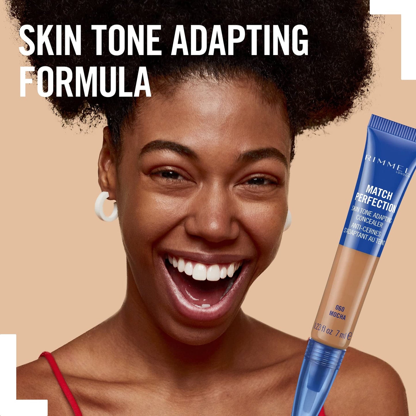 Rimmel London Match Perfection Light Coverage Blendable Liquid Concealer, 060 Mocha, 7 ml