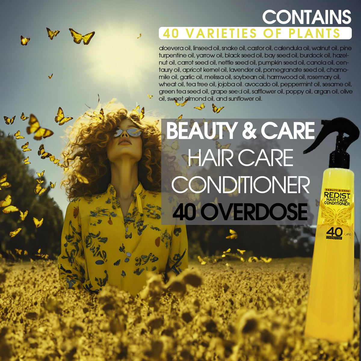 Redist Two-Phase Hair Conditioner 400ml | Miracle Oil 40 Overdose Leave-In Treatment for Detangling, Shine, and Split End Removal