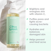 WildMint Citrus Splash Natural Face Toner | Brightening Toner for Sensitive, Mature & Damaged Skin | Vitamin C for Dark Spots & Acne Prone Skin | UK Made Vegan & Cruelty-Free Skincare | 100ml