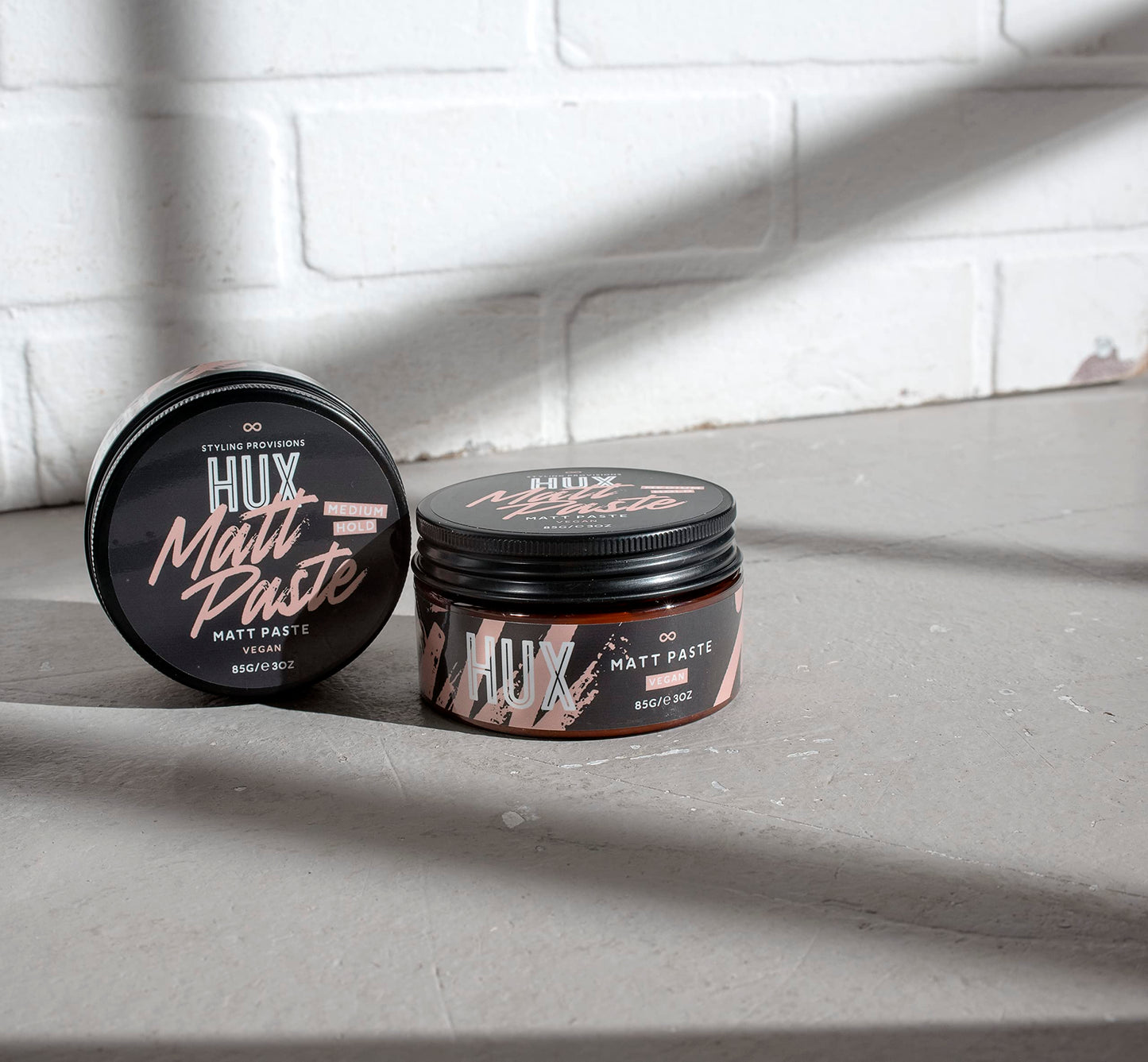 HUX Matt Paste, an all-round styling hair paste product, for accentuating curls and adding texture to any hairstyle. 85g