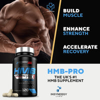 Insynergy Labs HMB Pro 1,000mg & Vitamin D (Superior Absorption Formula) 120 HMB Capsules, Muscle Growth Supplements, Muscle Strength & Repair HMB Supplement