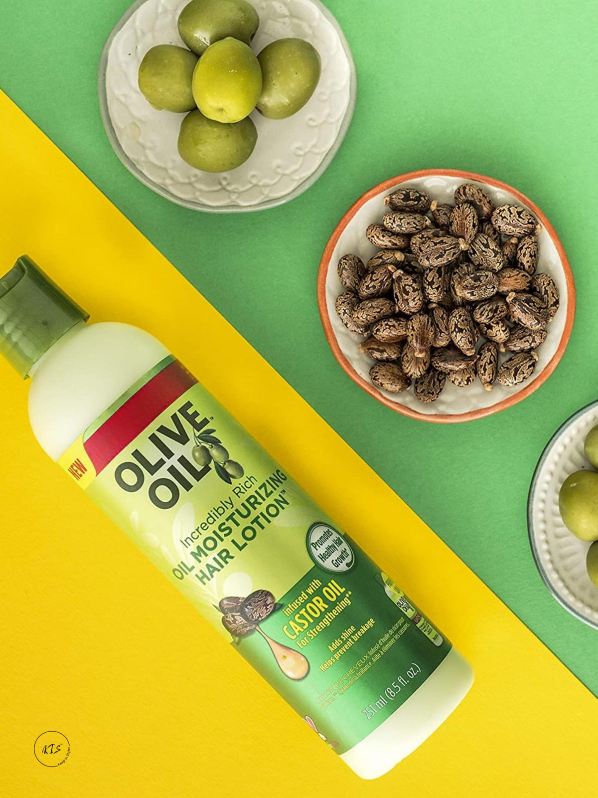 KEEP IN STYLE! Olive Oil Incredibly Rich Moisturizing Hair Lotion of ORS– Hydrating & Strengthening Hair Treatment w/Castor Oil, Heat Protection, Frizz Control, and Shine for Dry, Curly, Hair (Pack of 1)