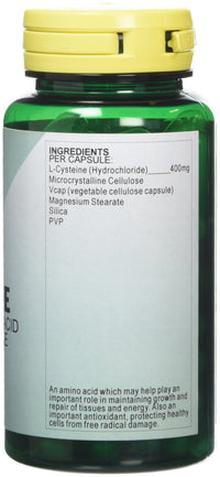 Health Plus Amino L-Cysteine 400mg Amino Acid Supplement - 60 Capsules