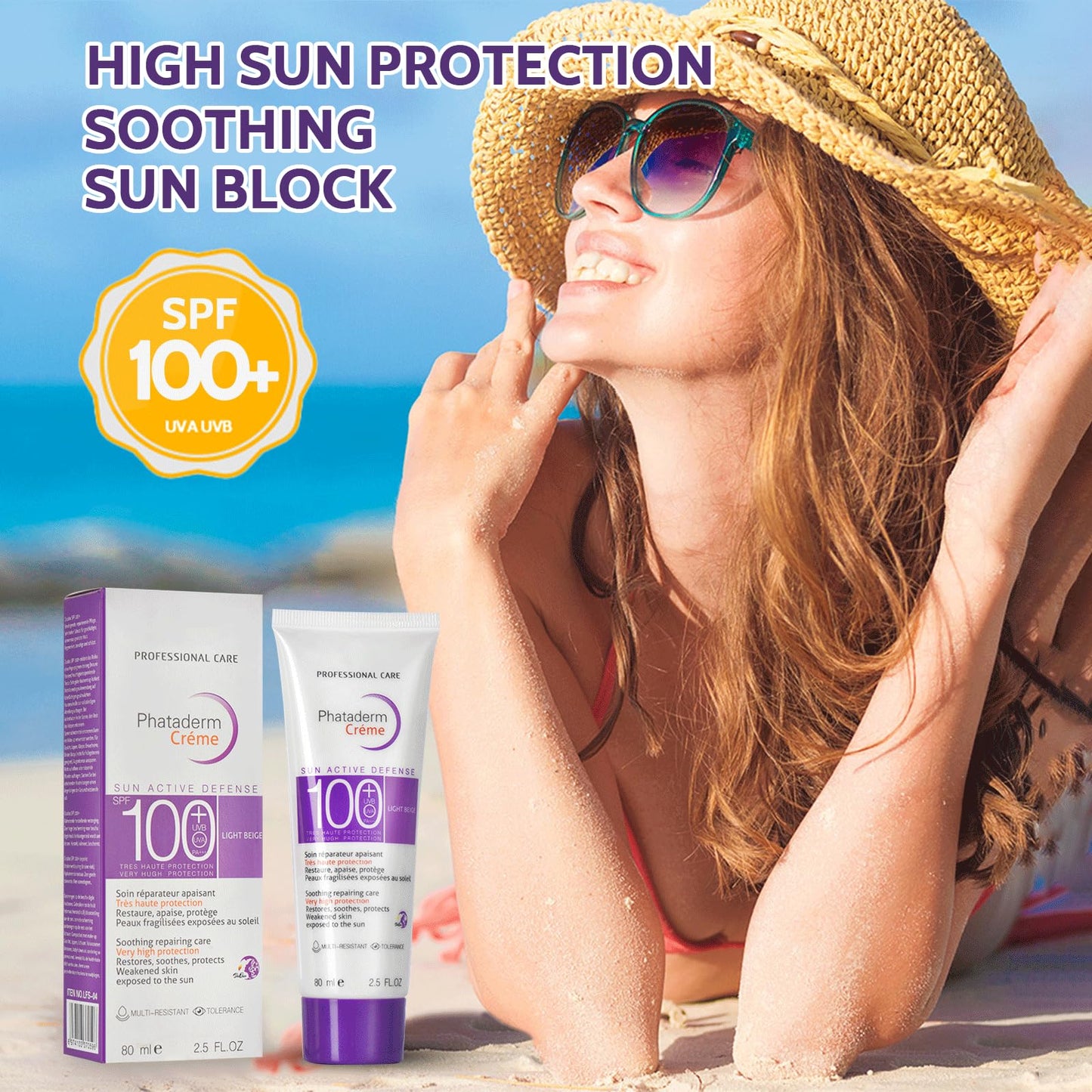 BloomBelle Sun Cream SPF 100 PA+++, Sports Sunscreen SPF 100, Ultra Light UV Protection Face Sunscreen, Very High Protection Suncream Factor 100, Very Water + Sweat Resistant, Refreshing, Non-Greasy & Non-Sticky
