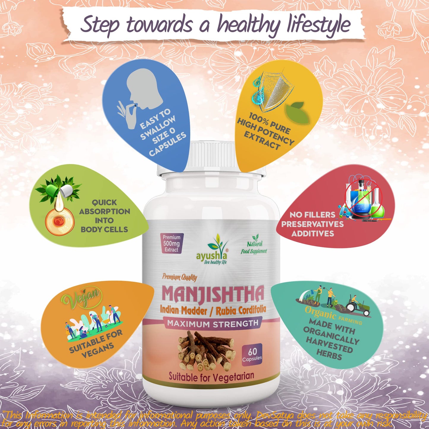 KEESON Ayushya Manjishtha Capsule, 60 Capsules, Natural
