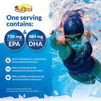 Omega 3 Fish Oil 2200mg & Vitamin D3 2000IU - 250 Capsules Over 4 Month Supply - 720mg EPA & 480mg DHA per Serving High Strength 1100mg Fish Oil per Capsule