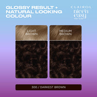 Clairol Nice'n Easy Tone+Gloss Semi Permanent Hair Dye - 300/84 Darkest Brown