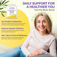 Saccharomyces Boulardii Probiotic – 90 Capsules | 5 Billion Friendly Bacteria with Olive Leaf, Biotin & Vitamin D | Natural Yeast Supplement for Gut Balance & Immune Support | UK Made by vh1be