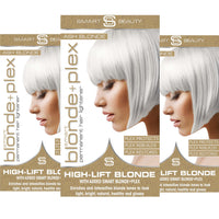 Ash Blonde Hair Dye with added Plex Hair Care Conditioner, Permanent Hair Colour with Cool Ash Hair Toner for Blond Hair, Vegan Hair Dye, Cruelty-Free - Smart Beauty Hair Colour (Pack of 3)