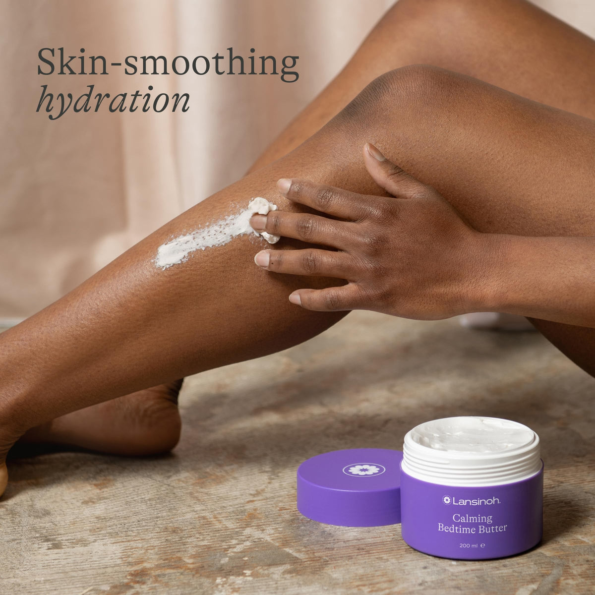 Lansinoh Calming Bedtime Magnesium Butter for Pregnancy & Postpartum - Cocoa & Shea Butter infused with Lavender & Chamomile scents - Hydrating & Absorbs quickly - Restless leg syndrome relief