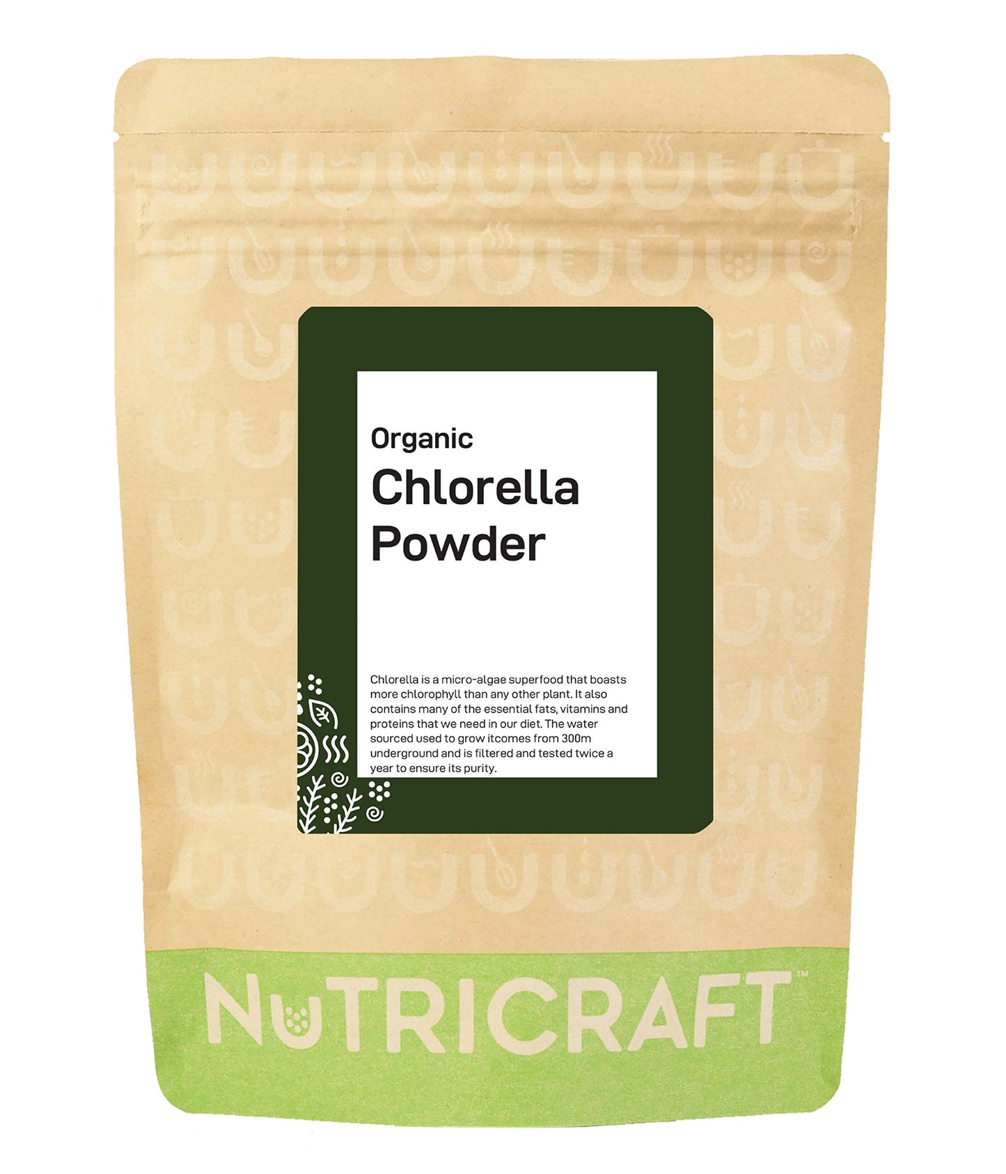 Organic Broken Cell Wall Chlorella Powder by NutriCraft: 250g (Also Available in 500g and 1kg)