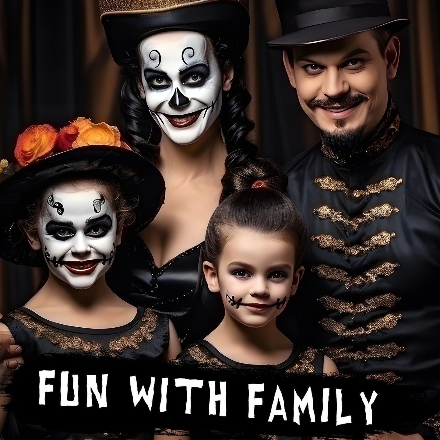 MAINT-CÖLLINTEC White Black Face Paint Makeup Halloween 100g, Halloween Make Up Kit Kids Adults, Halloween Face Paints Kit for Children, Skeleton Zombie Clown Makeup Halloween, Body Paint for Fancy Dress, Festivals