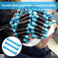 Qianeffort Perm Rods,60Pcs Small Size Perm Curlers,Blue Perming Rods Perm Kit Home Perm Rollers for Women,Perm Rods for Short Hair for Women Men Hairdressing Styling