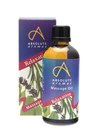 Absolute Aromas Relaxation Bath & Massage Oil 100ml - Lavender, Chamomile and Bergamot Pure Essential Oils in a Jojoba, Sweet Almond & Evening Primrose Base - Relaxing Massage Oil…