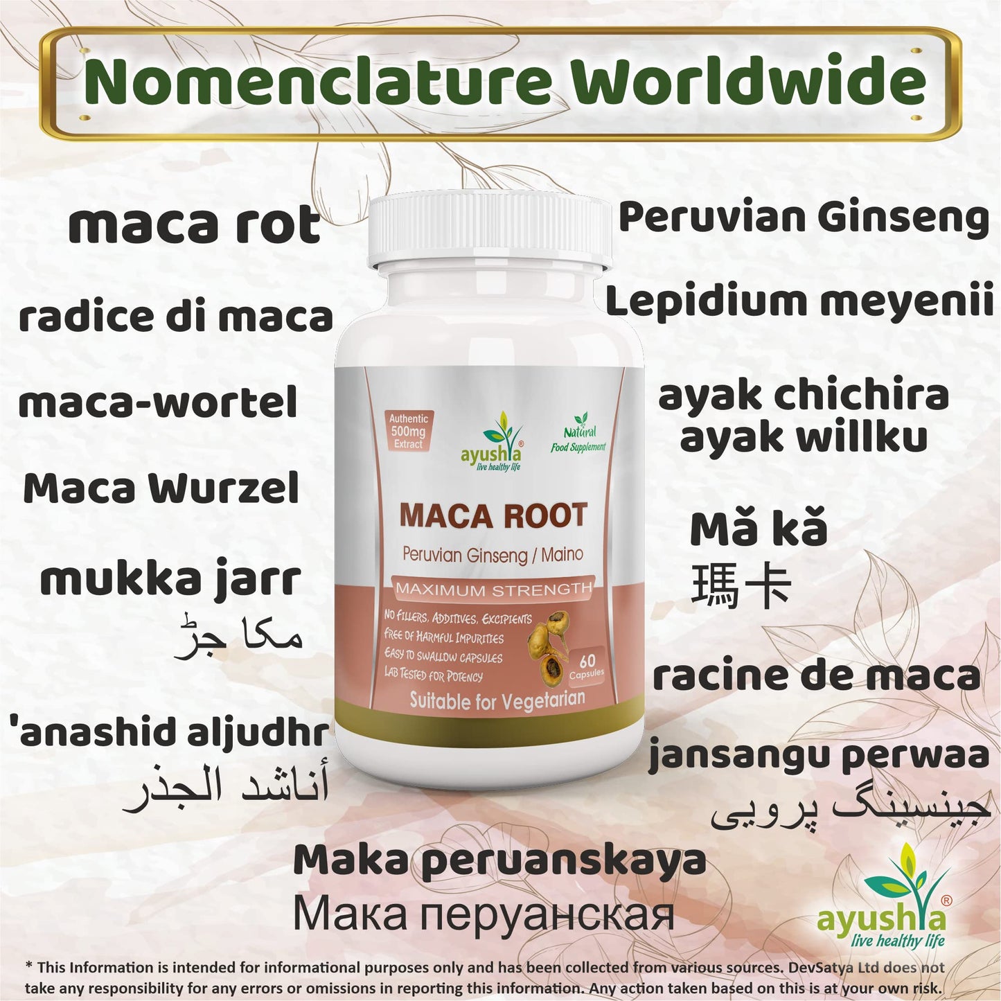 Ayushya Maca Root Extract Capsule
