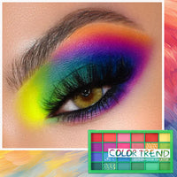 Eyeshadow Palette Colorful Kit, 24 Color Christmas Rainbow Eye Shadow Set, Matte Shimmer Eye Makeup Palettes, Red Green Yellow Blue, Fashion Make Up Powder, Gifts for Women