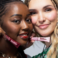 Lottie London Tinted Lip Peptide in Cotton Candy, Hydrating skincare/makeup hybrid lip balm with Shea Butter & Vitamin E to repair and nourish lips with a sheer, glossy tint