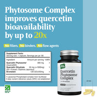 Nature Provides Quercetin Phytosome (Quercefit) Bromelain 60 Vegan Caps