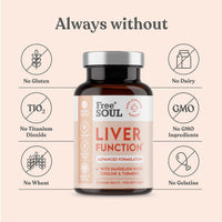 Free Soul Liver Supplement - Advanced Liver Cleanse, Detox & Repair | High Strength Liver Care with Choline, Dandelion Root, Turmeric, Artichoke, Ginger, Acai and More | 120 Tablets Gluten Free & Vegan