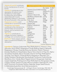 Prime Fifty Strong Bones Supplements – 120 Multivitamin Tablets with Calcium, Magnesium, Zinc, Copper & Vitamins – Developed for Over 50s to Help Keep You Active