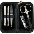 3 Swords Germany - brand quality 5 piece manicure pedicure grooming kit set for professional finger & toe nail care scissors clipper fashion leather case in gift box, Made by 3 Swords (521217)