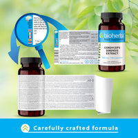 Cordyceps Mushroom Extract 360 mg 300 Capsules for Energy and Immune Support by BIOHERBA