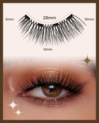 BEYELIAN Magnetic Eyelashes with Applicator, No Glue No Remover Needed Magnetic Eyelashes Lightweight Reusable Magnets False Eyelashes Kit Easy to Wear and Remove (1 Pair,Y01)