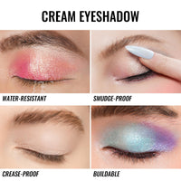 Oulac Glitter Eyeshadow for Highlighter Makeup - White Eyeshadow with Waterproof Formula | Up to 12 Hours Wear | Creates Eye-Catching Eye Make-up, Vegan, 12g, (01) Crystal Rain