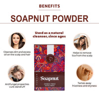 AATMANA Soapnut Powder | Reetha | Aritha Powder for Natural Hair Care | Ayurvedic Hair Cleansing Conditioner |for Men & Women 100g