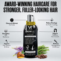 WATERMANS Watermans Grow Me® Hair Growth Shampoo - Not just a Caffeine Shampoo we include Biotin, Argan Oil, Rosemary, Niacinamide. Hair Thickening Treatment for Women & Men with progressed thinning.