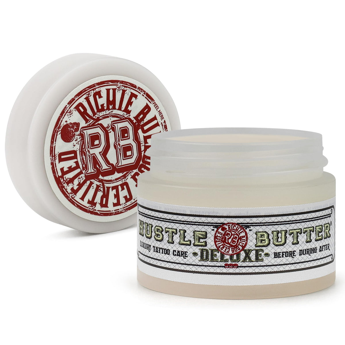 Magnum Tattoo Supplies Hustle Butter Deluxe Tub"The Ones" Organic Tattoo Care 30ml (1oz) By Richie Bulldog You Can’t Knock The Hustle