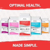 Ryxx Vitamin B Complex+ | High Strength & High Absorption B Vitamins | 120 Vegan Capsules | with B6, B12 & Folate for Energy & Tiredness Reduction | Made in the UK by RYXX
