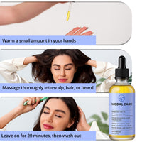 Modal Care Caffeine Hair Growth Oil for Afro & 4C Hair | Natural Follicle Stimulant with Rosemary & Green Coffee | Vegan High-Density Restoration for Thinning Hair & Receding Hairline (60ml)