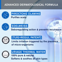 Uriage DS Hair Anti-Dandruff Treatment Shampoo 200ml - Eliminates Dandruff, Soothes Itching, Purifies & Rebalances - All Hair Types - Sensitive & Irritated Scalp