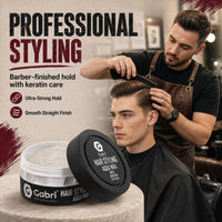 G Gabri Gabri Hair Styling Wax 150ml, Hair Gel Wax, Edge Control, Maximum Control and Long Lasting, Men & Women Hair Wax (Keratin Ultra Hold)