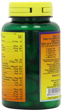 Health Plus Supermouse - Blackcurrant Flavour Children's Chewable Multivitamin Supplement - 90 Tablets