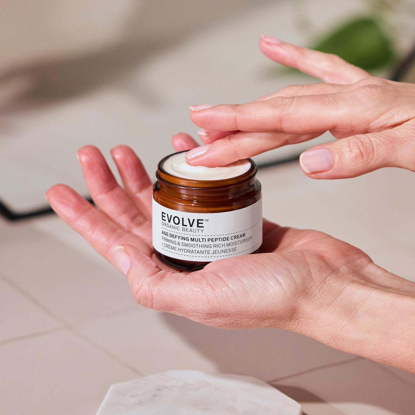 Evolve Organic Beauty - Natural Multi Peptide 360 Anti-Aging Cream with Peptides, Cacay Oil | Certified Organic Vegan Cruelty-free Clean Beauty (2 oz | 60 mL)