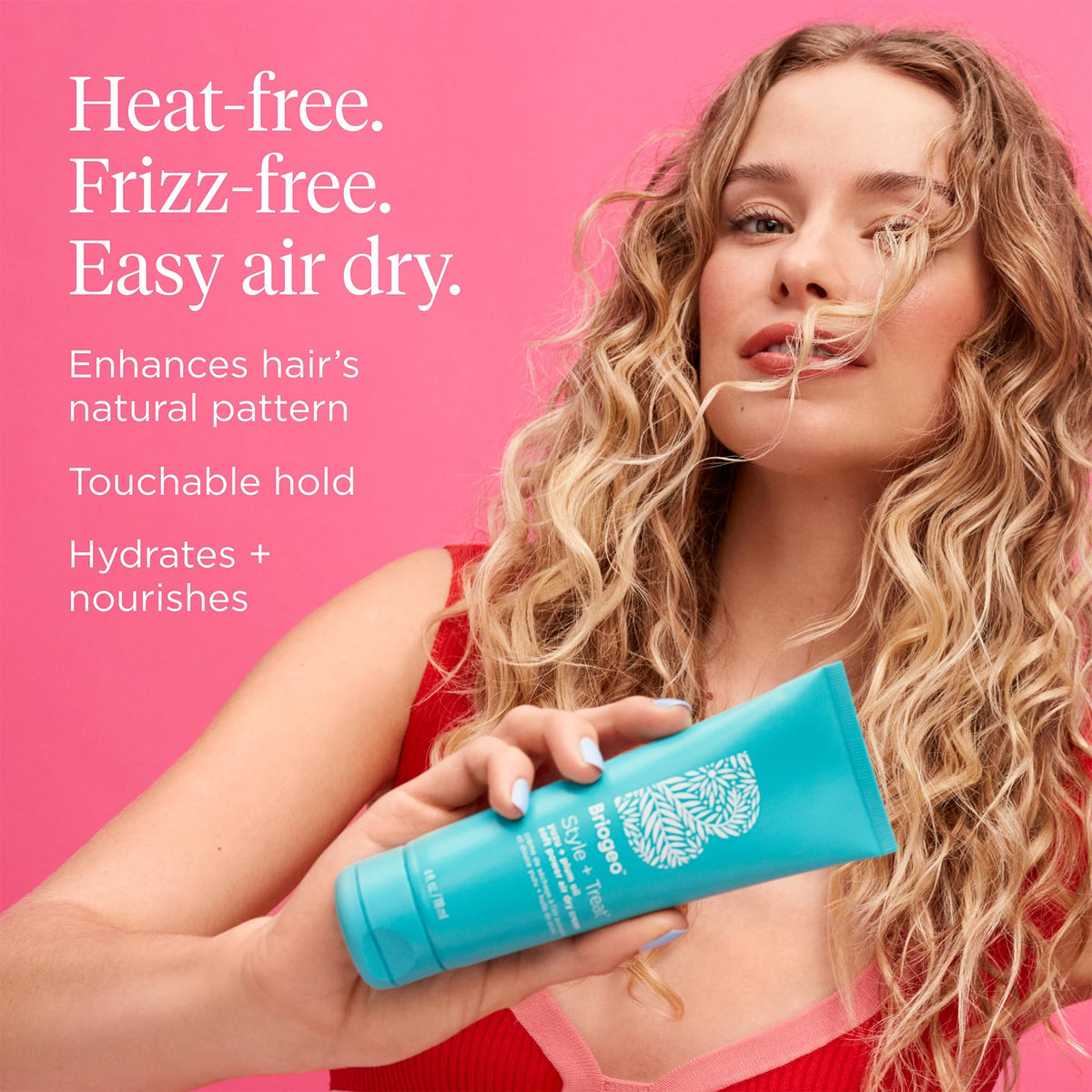 Briogeo Style + Treat™ Yuzu + Plum Oil Air Dry Hair Styling Cream, Dries Soft, Enhance Natural Hair, Vegan, 118ml