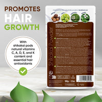 Davis Finest - Shikakai Powder 100g, SLS-free Hair Clarifying Shampoo for Growth, Hair Loss, Breakage, Frizz & Dandruff, Deep Conditioner, Natural Body Wash, Chemical Free, Vegan, Organic