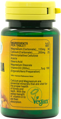 Veganicity Calcium Extra : Joint & Bone Health Supplement : 30 Tablets, in a Planet-Friendly 99% Recycled Pot