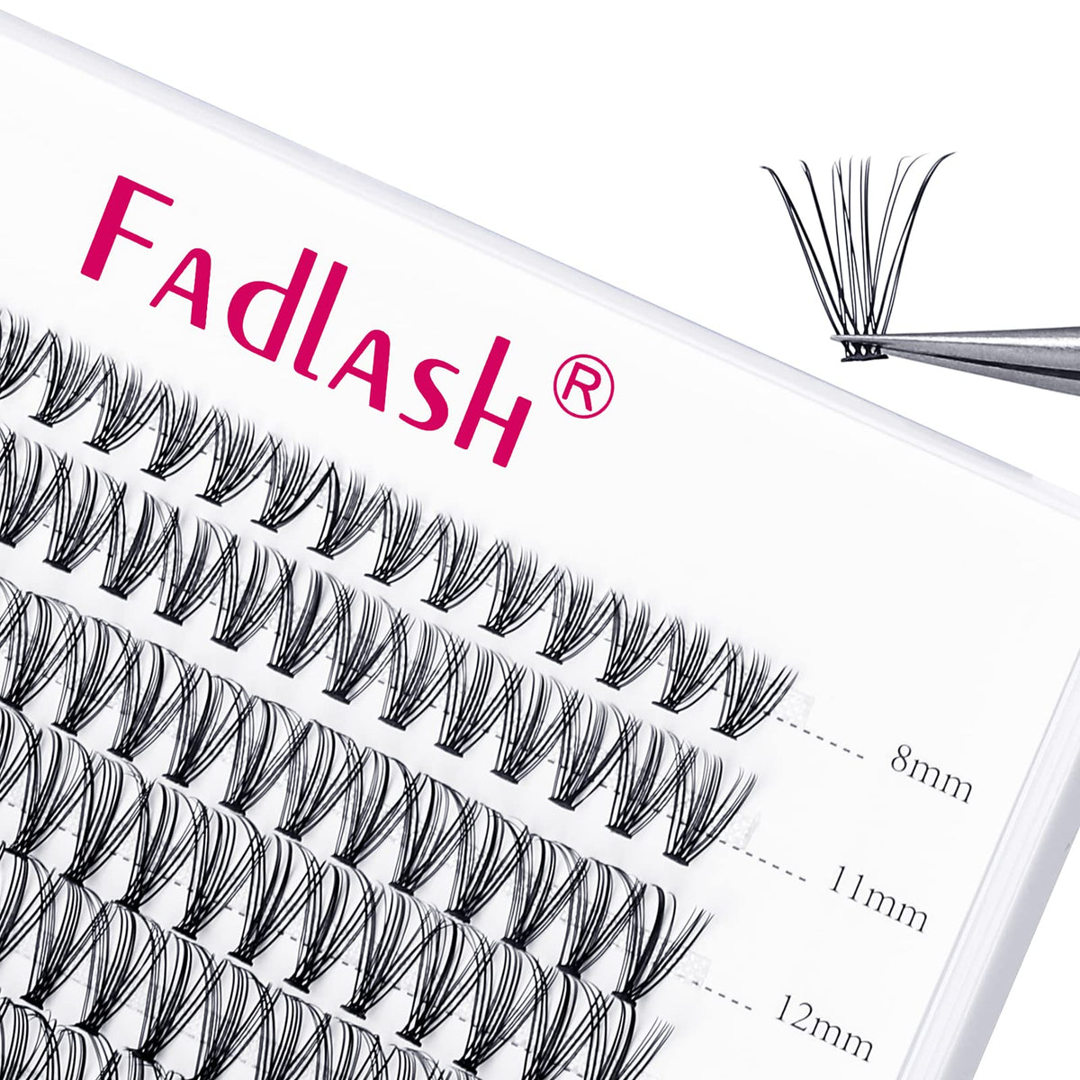 FADLASH Lash20D 0.07mm D Curl 8-15mm Mixed Length Cluster Lashes DIY Eyelash Extensions